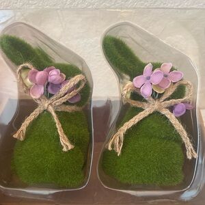 Moss Rabbits New Easter Decor Set of 2